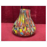 Carnival Colors Art Glass Vase
