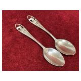 2 Sterling Silver Las Vegas Souvenir Spoons-Marked