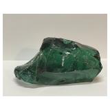 Vtg Green Glass Chunk