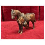 Brass Horse Coin Bank