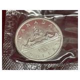 1963 Canada Silver $1 Coin
