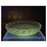 Wicker Pattern Manganese Glass Fruit Dish - Note