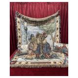 Boyds Bear 48" x 64" Throw & 3 Pillows