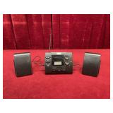 Portable AM/FM Clock Radio