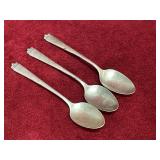 3 Heirloom Sterling Silver Spoons - Marked
