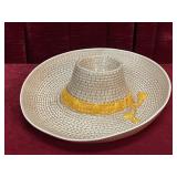 1986 WP USA Pottery Straw Hat Chip Dish