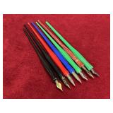 7 Vintage Plastic Ink Pens