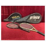 Spalding & Prince Tennis Rackets w/ Covers