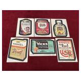 6 Rare Topps 79-80 Wacky Packs Sticker Cards