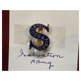 Salvation Army Blood & Fire Service Pin