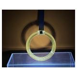 1930/40s Manganese Glass Towel Ring - Note