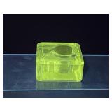 Vtg Manganese Glass Pen Holder / Ink Well - Note