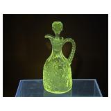 Vtg Manganese Glass Cruet - Note