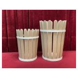 14" & 18" Wood Basket Set