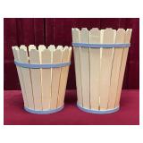 14" & 18" Wood Basket Set