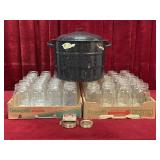 40 1qt Canning Jars, Snap Lids & Canning Pot
