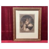 Jean Baptist Greuze Girl w/ Joined Hands Print