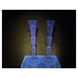 Heavy Lead Crystal Candle Holders