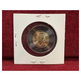 2022 Canada QEII Mourning Black Rim $2 Coin