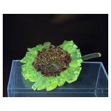 Murano Style Manganese Art Flower - Note