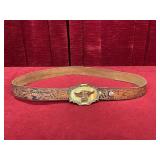 Harley-Davison Buckle & 40" Leather Belt