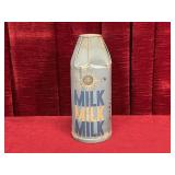 Vtg Waxed Milk Bottle