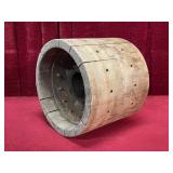 Antique Wood Belt Pulley - 12"dia x 10.5"
