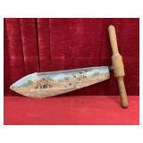Patricia Dauphin Antique Painted Hay Knife - Note