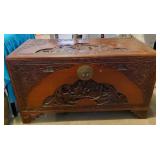 KUNG BROS camphor chest 40' hand carved