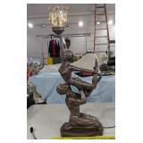 30' tall CROSA nude acrobat dancers lamp