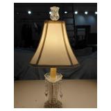 Art deco 21' crystal lamp cut crystal glass prisms