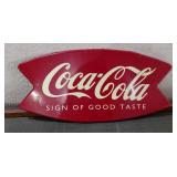 COCA COLA fishtail red sign 24' wide