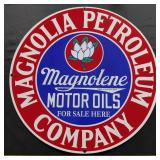 18' Diameter MAGNOLIA PETROLEUM porcelain sign
