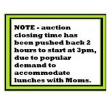 NOTE - AUCTION CLOSING WILL BEGIN AT 3pm 5/10/26