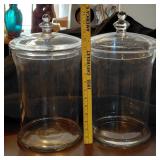 16' TALL 2 huge apothecary glass jars