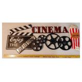 36" Theater cinema movie popcorn sign