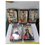 MATTEL 5 "I Love Lucy" dolls w original boxes