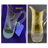 HOBBS 1890s hexagon block12" tall pitcher