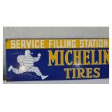 MICHELIN Tires Filling Station 21" porcelain sign