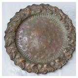GREGORIAN COPPER huge antique tray 16"