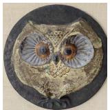 1960s 70s TOM TRU 16" vintage owl 3d art pottery