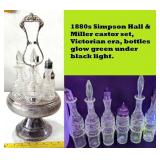 1880s SIMPSON HALL MILLER antique castor set