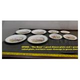 SPODE "The Hunt" dinnerware 8pc lot