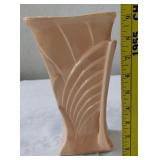 Old mark MCCOY pink art deco 9" tall vase