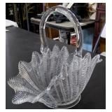 14 INCHES WIDE  LE SMITH glass fern basket jewelry