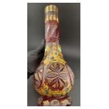1840s Bohemian Czech cut ruby red glass 12" vase