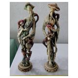 18" TALL RB Resina Artmark Italy figurines pair