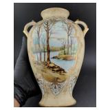 c1900 Japan NIPPON anitque hand painted vase 8"