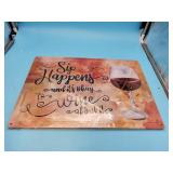 Wine hanging sign