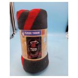 NBA Miami heat fleece throw